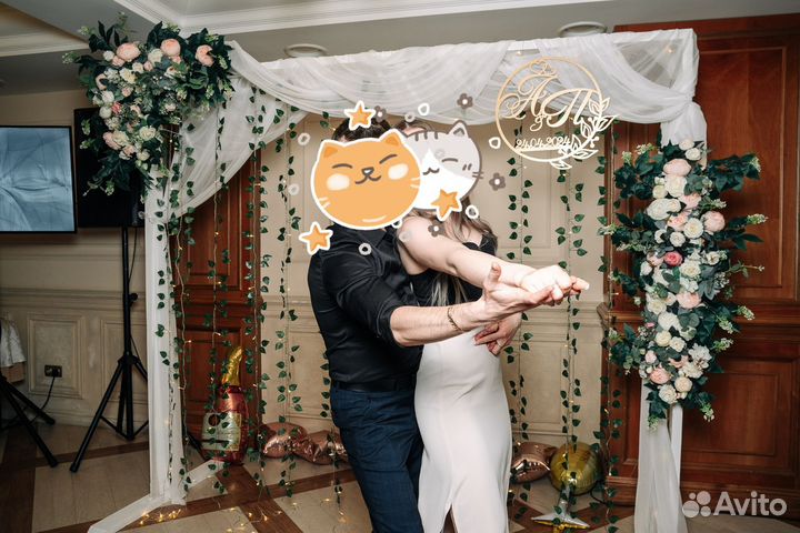 Свадебная фотозона / Арка для свадьбы с цветами