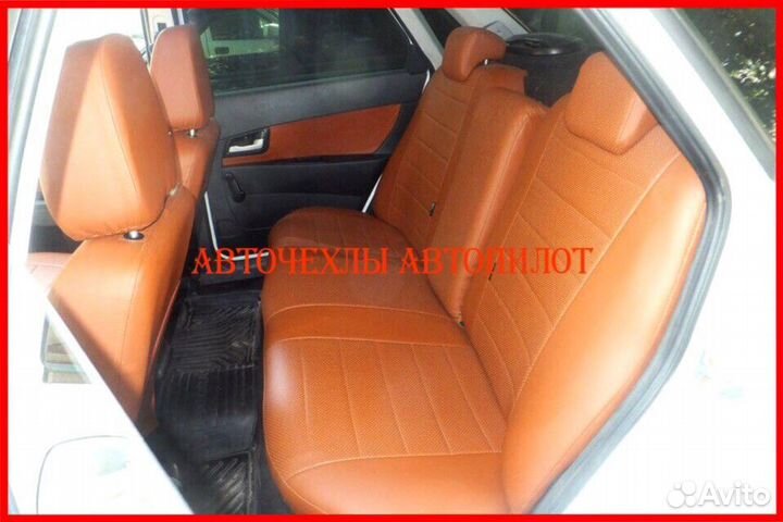 Чехлы Автопилот LADA Priora из экокожи коричневые