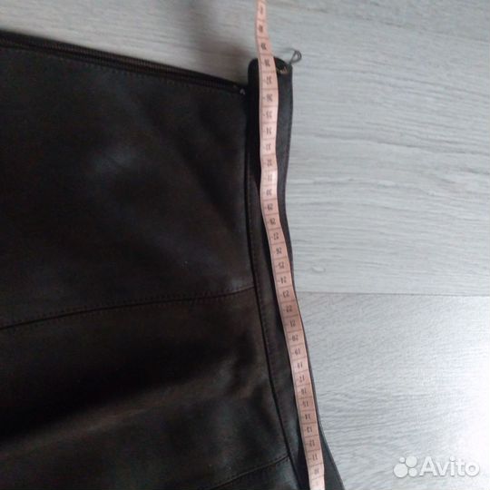 Кожаная юбка натуральная 46