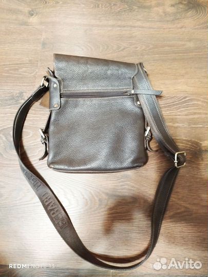 Барсетка кожаная мужская через плечо