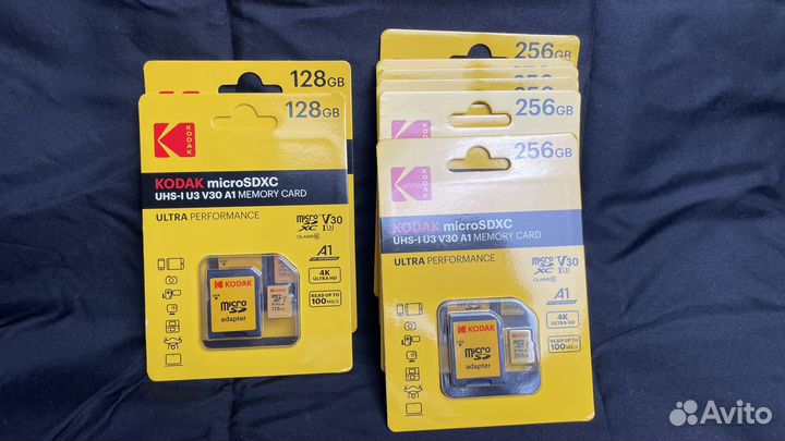 Micro SD 256 Гб 128 Гб U3 V30 карта памяти Kodak