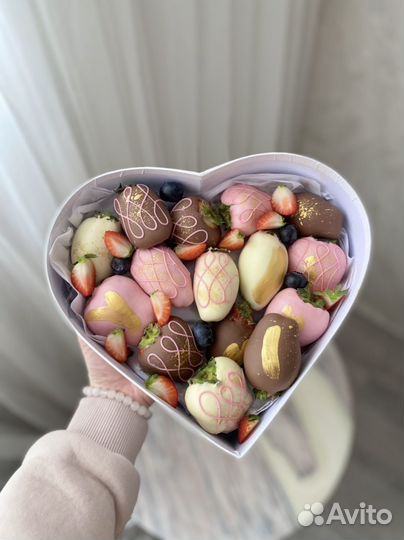 Клубника в шоколаде сердце