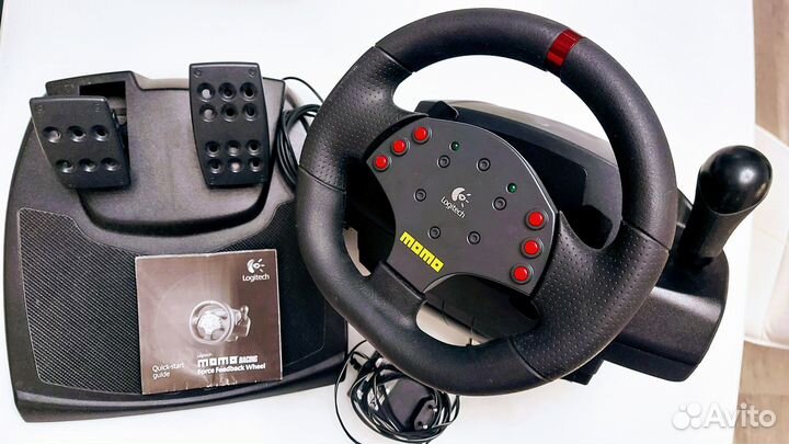Игровой руль logitech momo с педалями