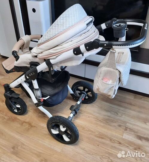 Коляска Adamex Avila (2 в 1), цвет: бежевый