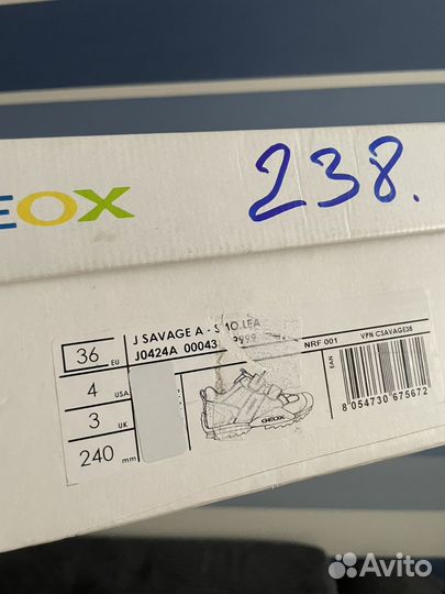 Ботинки geox 36 размер