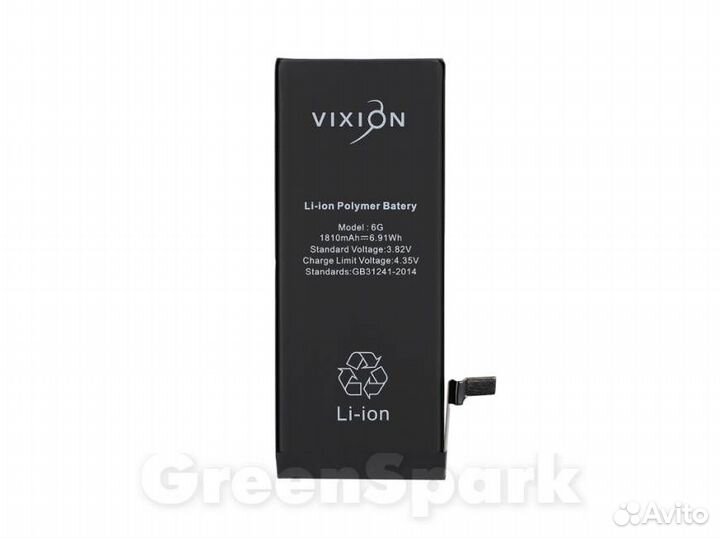 Аккумулятор для iPhone 6 Vixion 1810 mAh с монтаж