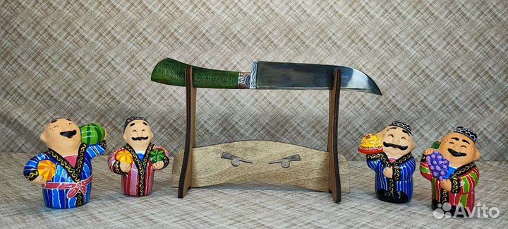 Узбекский нож пчак, рукоять дерево/оргстекло