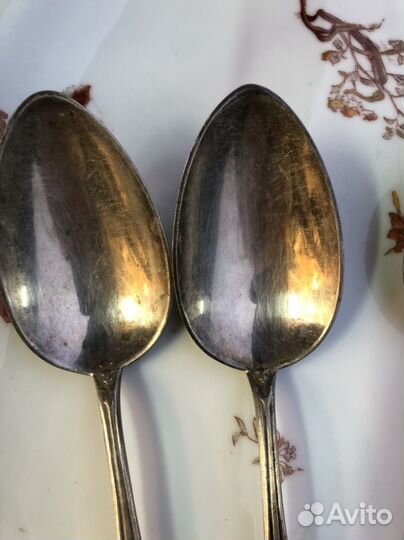 Ложки обеденные старинные посеребрен е