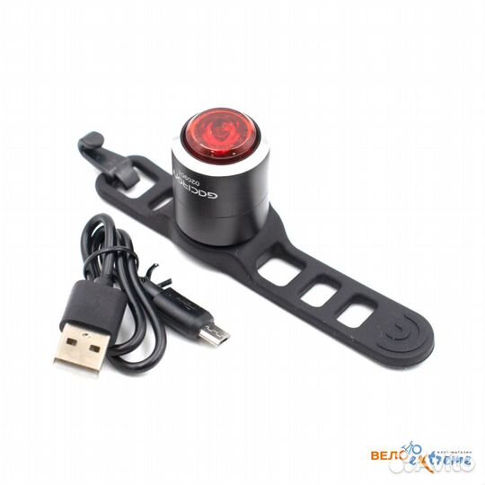 Фонарь задний gaciron W06 5lm,1диод,автомат,Li-акк