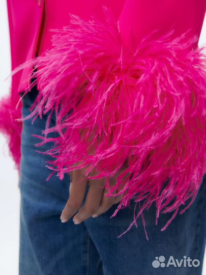Пиджкак с перьями zara