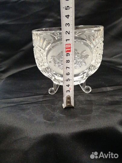 Конфетница чешское стекло хрусталь