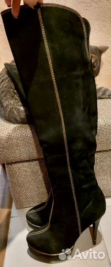 Ботфорты натуральная замша 38
