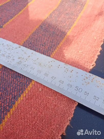 Ткань дорожка лён домотканный крашенный