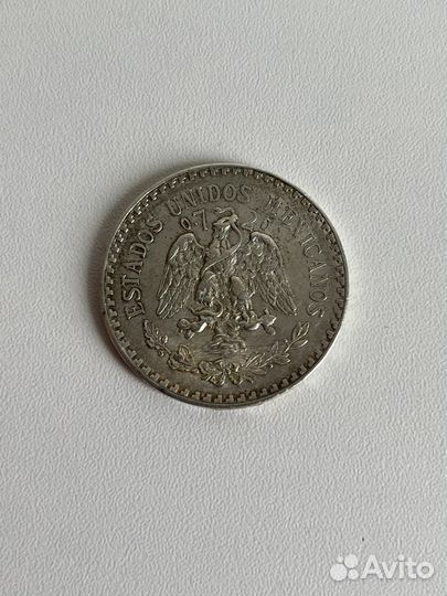 Мексика 1 песо 1933 серебро крупная