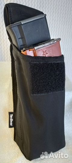 Подсумок для 2х магазинов ак в Черной расцветке