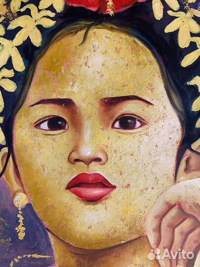 Картина маслом на холсте с острова Бали Азия