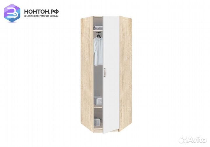 Шкаф угловой Сонома 14.26 дуб сонома / белый
