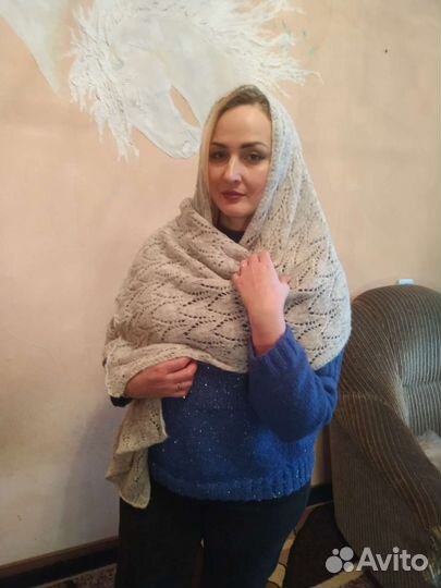 Палантин ручной работы190*49