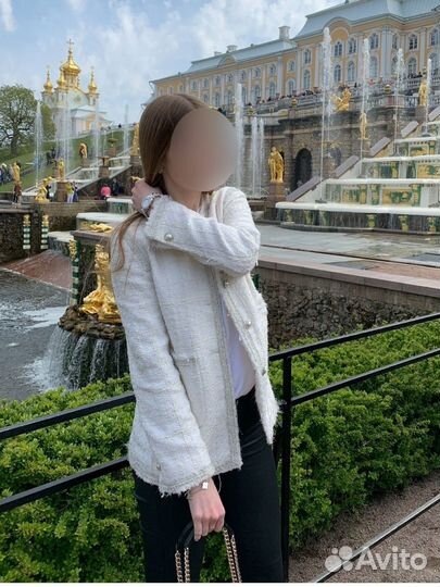 Твидовый жакет zara