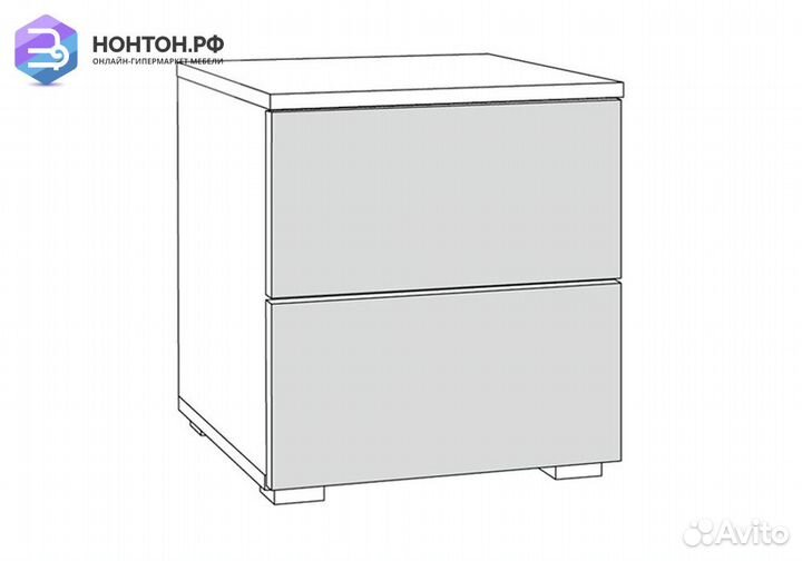 Тумба прикроватная Остин 16.152 серый графит / дуб