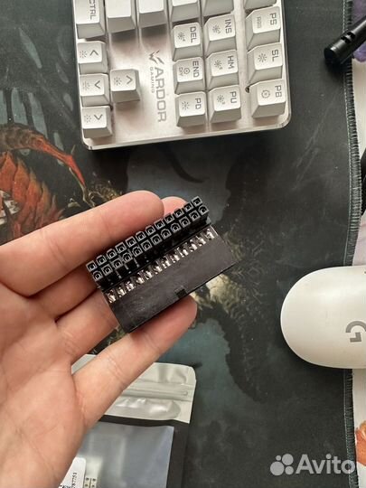 Угловой 24 pin переходник