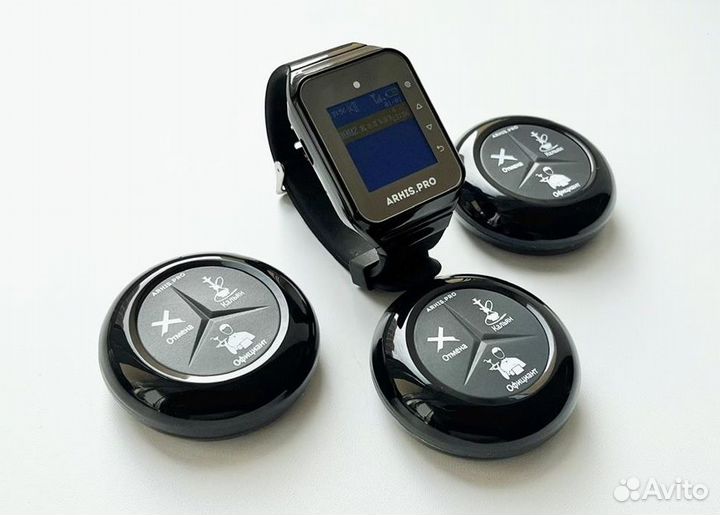 Кнопка вызова персонала/официанта/кальян и часы