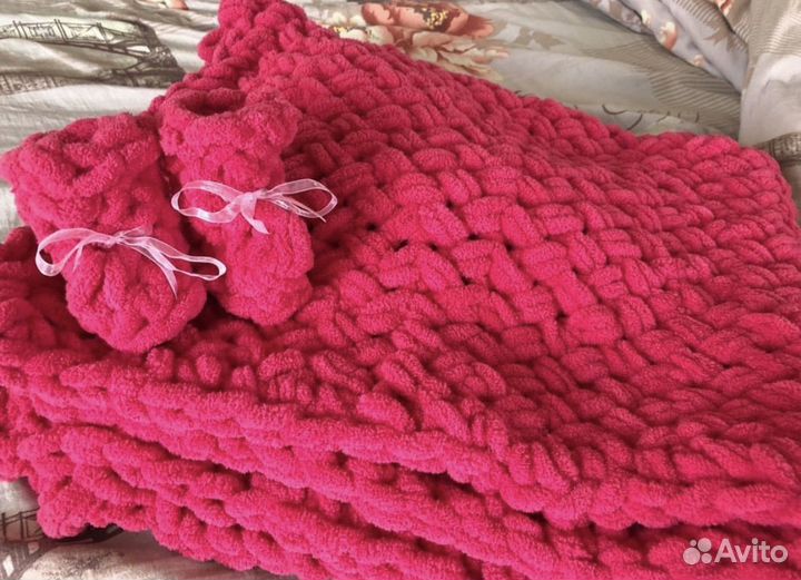 Плед из alize puffy