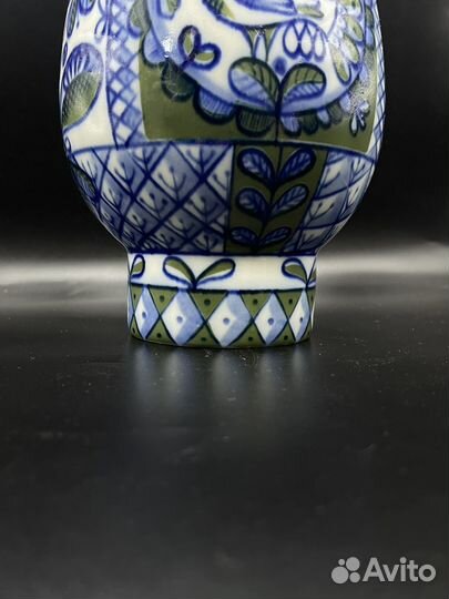 Ваза лфз ленинград птица гжель целая (сзр)