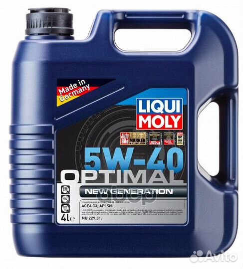 Liqui moly Optimal New Generation 5W40 (4L) мас