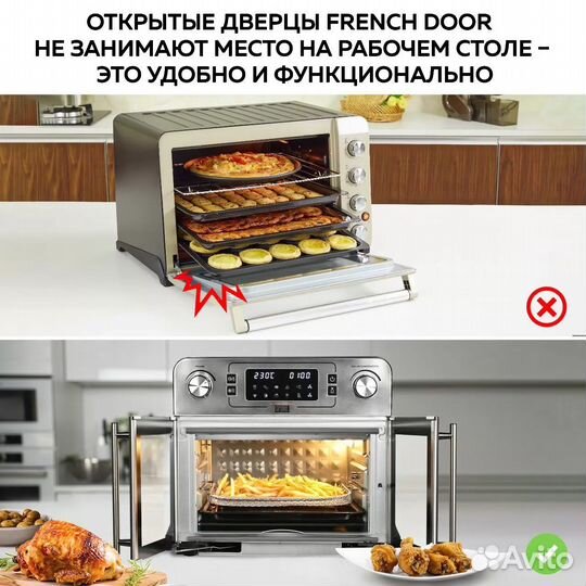 Мини-печь gfgril gfao-750 серебристая