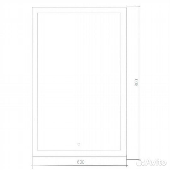 Зеркало azario Сантана 600х800 c подсветкой и дим