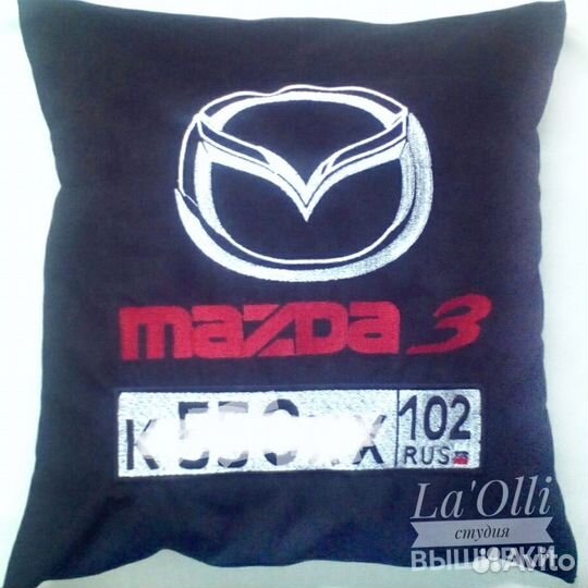 Подушка с вышивкой, автоподушка