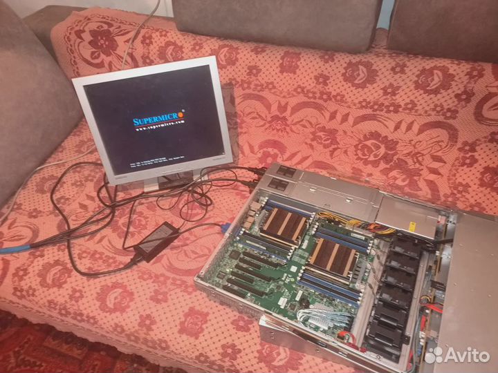Сервер Supermicro(xeon e5 2670v3*2, 128gb, 2tb*2)