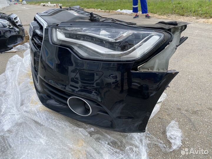 Ноускат пердняя часть Audi A6 C7 черный