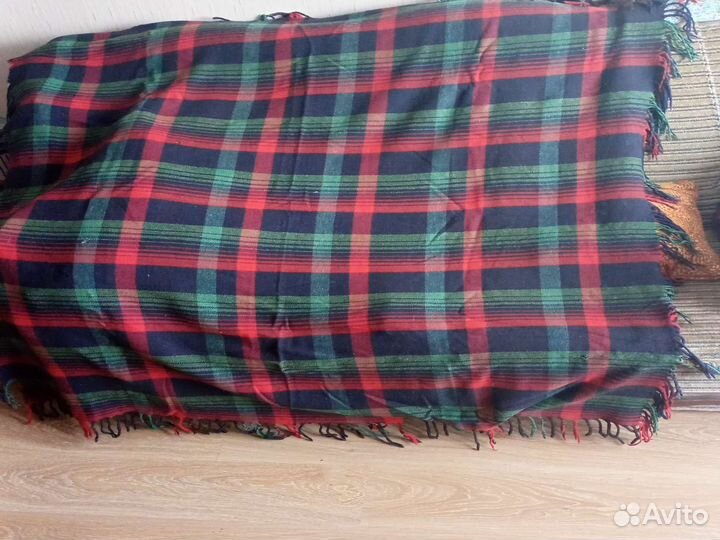 Платок старинный шерстяной большой