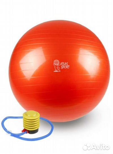 Мяч гимнастический футбол с насосом 55см