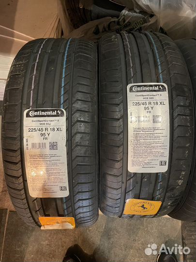 Continental ContiSportContact 5 225/45 R18 и 245/40 R18 97Y