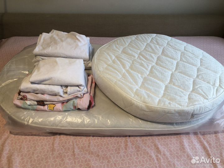 Матрас детский овальный, круглый+наматрасники