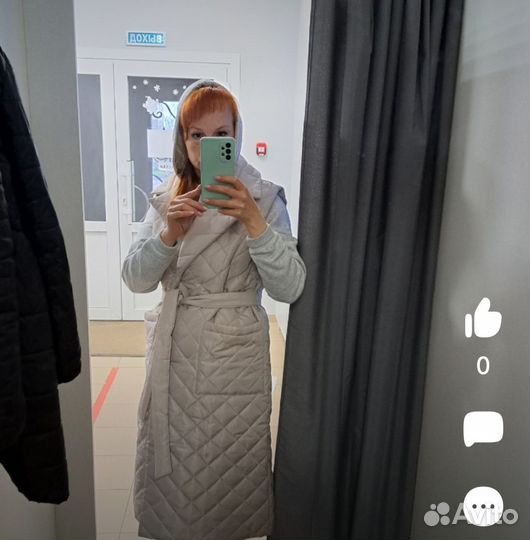 Жилет женский длинный, утепленный