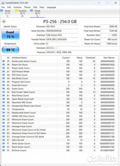SSD SATA 256 Gb KingSpec, CeaMere