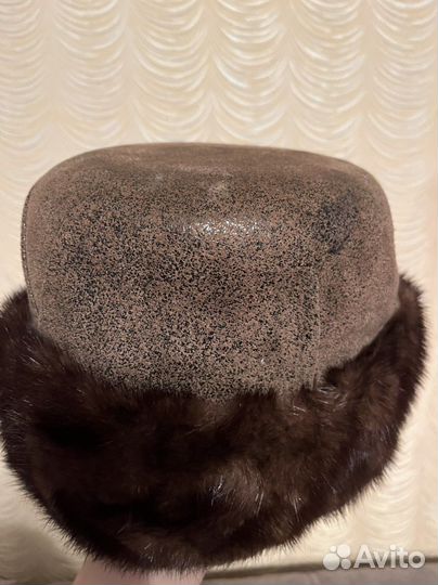 Женская шапка зимняя комбинированная с норкой