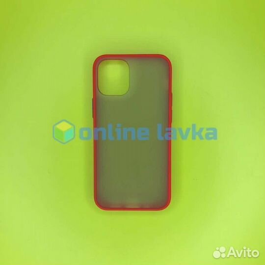 Чехол Skin для iPhone 12 mini красно черный