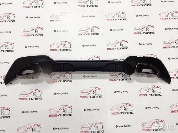 Диффузор BMW 3 G20 M340 матовый + Black насадки