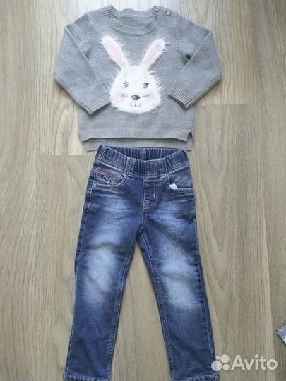 Джинсы, свитера, водолазки, для девочки, 98