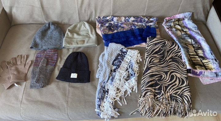 Шапки, шарфы, снуд, перчатки, варежки женские