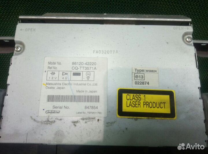 Магнитола Toyota Rav4 30 ACA3# 2azfe 2005-2010