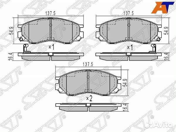 Колодки тормозные перед mitsubishi L200 96-06 S