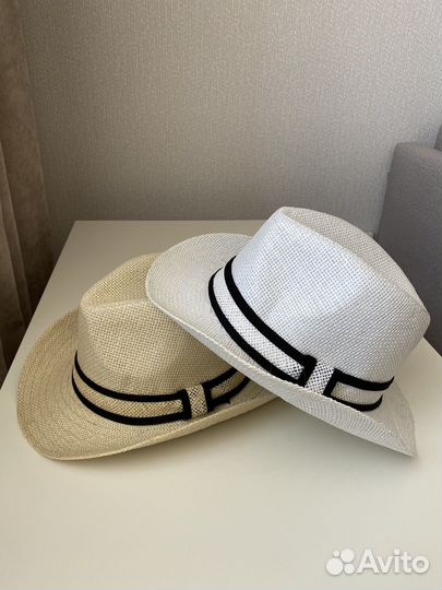 Шляпы унисекс белая бежевая