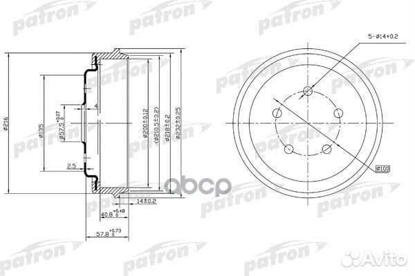 Барабан тормозной задн. dodge: neon 95-05 plym