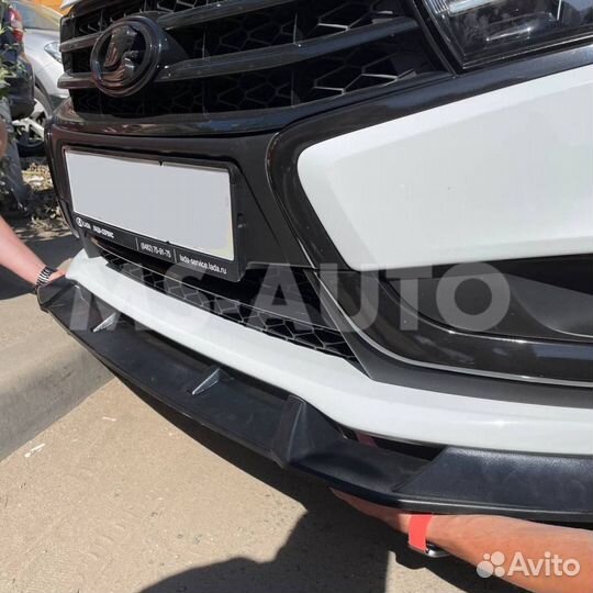 Губа на бампер веста тюнинг